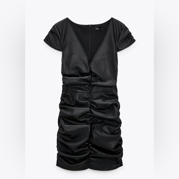 Zara Faux Leather Dress - Picture 2 of 7